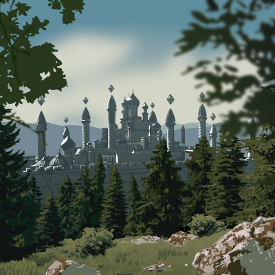 Castle Whitespire fantasy castle landscape